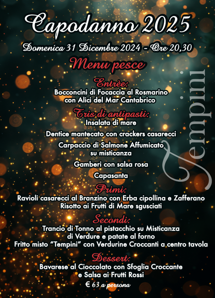 Menu Pesce Capodanno 2025